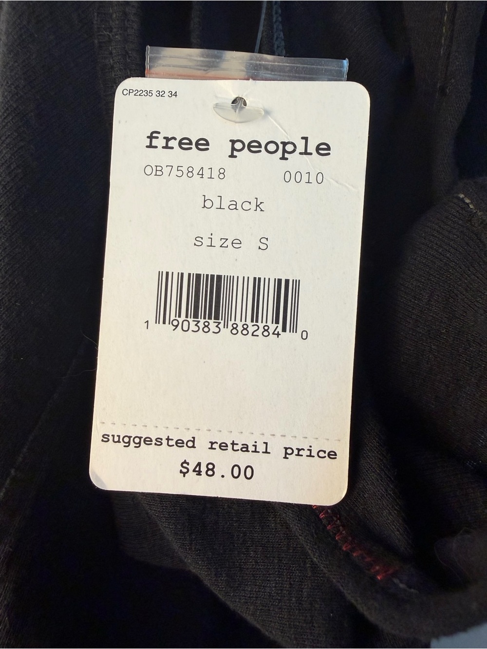 NWT Free People We The Free Black Henley Tank Top Size Small - Picture 7 of 8